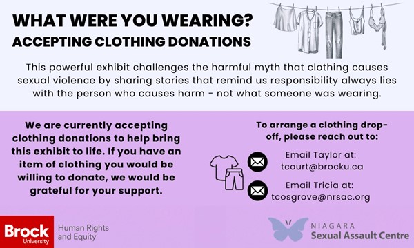 What Were You Wearing?- Clothing Donations Needed