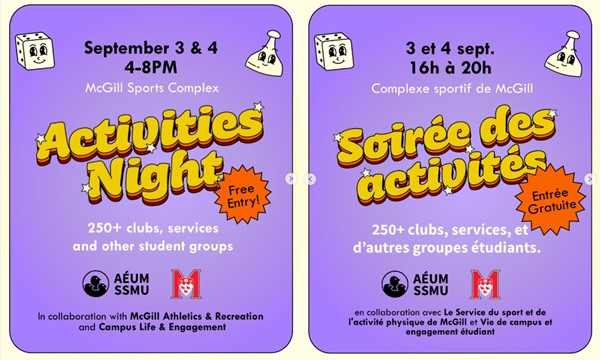 Activities Night - Fall 2025 Edition