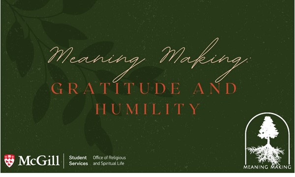 Gratitude and Humility