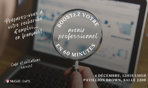 Boostez votre avenir professionnel en 60 minutes