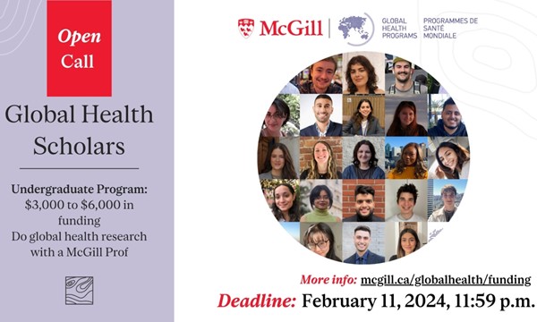  McGill Global Health Scholars Undergraduate Program