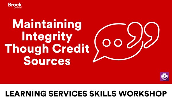 Maintaining Integrity Through Crediting Sources (Cancelled)