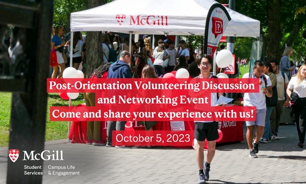 Post-Orientation Volunteering Discussion and Networking Event
