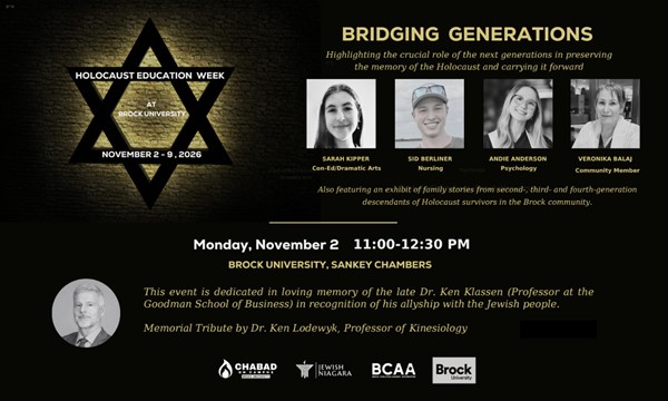 BRIDGING GENERATIONS - a Holocaust Education Week event