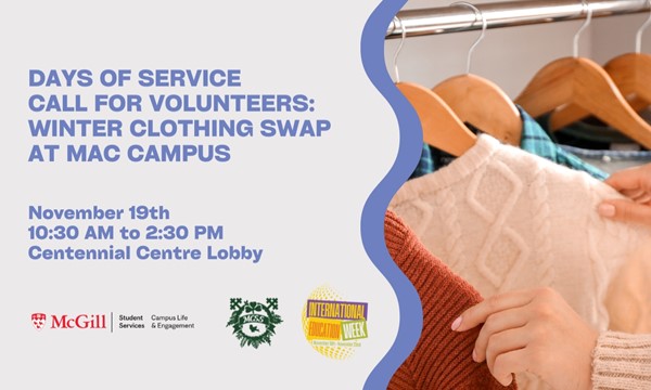 Volunteer at Winter Clothing Swap MAC Campus