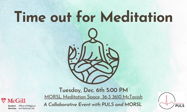 Time out for Meditation  myInvolvement - McGill University