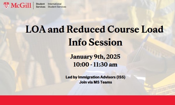 Leave of Absence and Reduced Course Load Info Session