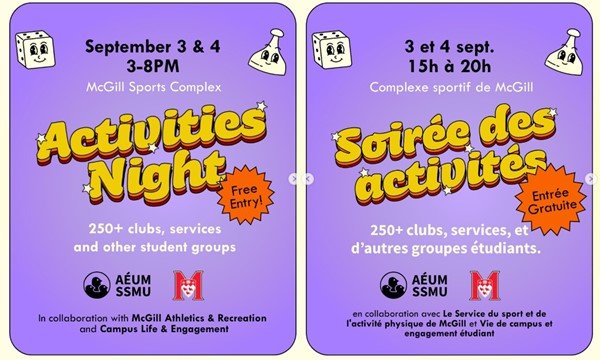 Activities Night - Fall 2025 Edition
