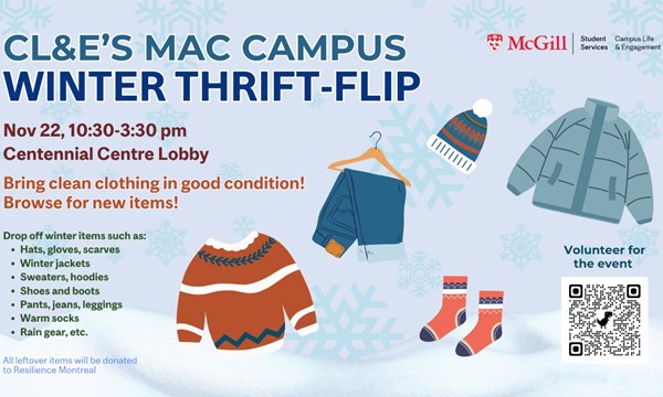  Mac Campus Winter Thrift Flip - Participate and Volunteer