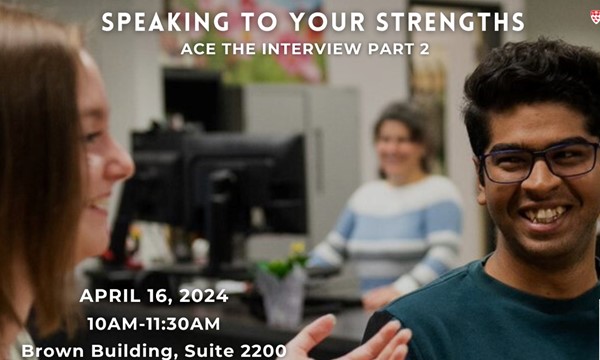 Speaking to your strengths (Ace the Interview pt2)
