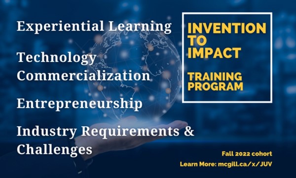 Invention to Impact Training Program Information Session - Fall 2022
