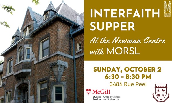 Interfaith Supper at the Newman Centre with MORSL