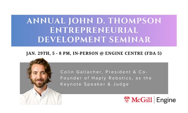 13th Annual John D. Thompson Entrepreneurial Development Seminar