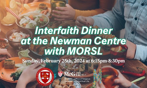 Interfaith Dinner  at the Newman Centre  with MORSL