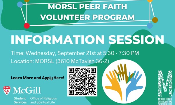 MORSL Peer Faith Volunteer Info Session