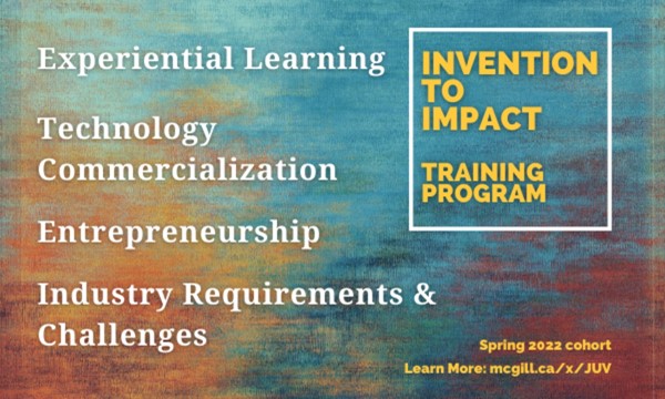 Invention to Impact Training Program Information Session - Spring 2022